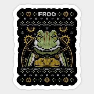 Glenn Frog Knight Christmas Sticker